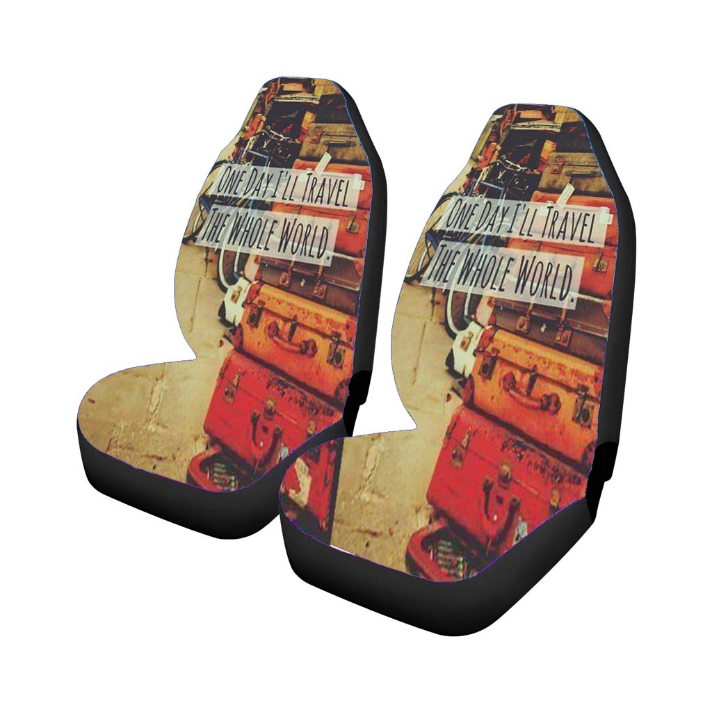Travel Whole World Quote Car Seat Covers