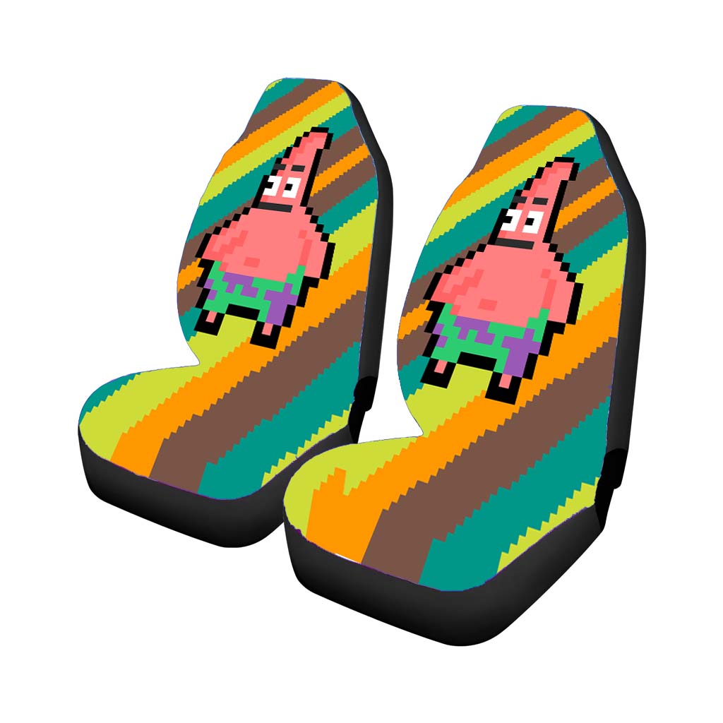 Trippy Patrick Pixel Car Seat Covers