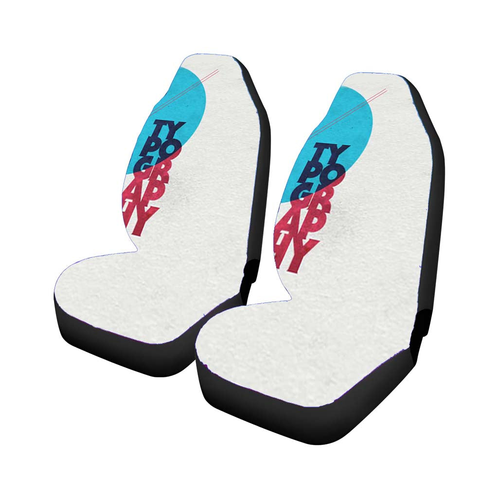 Typography Car Seat Covers