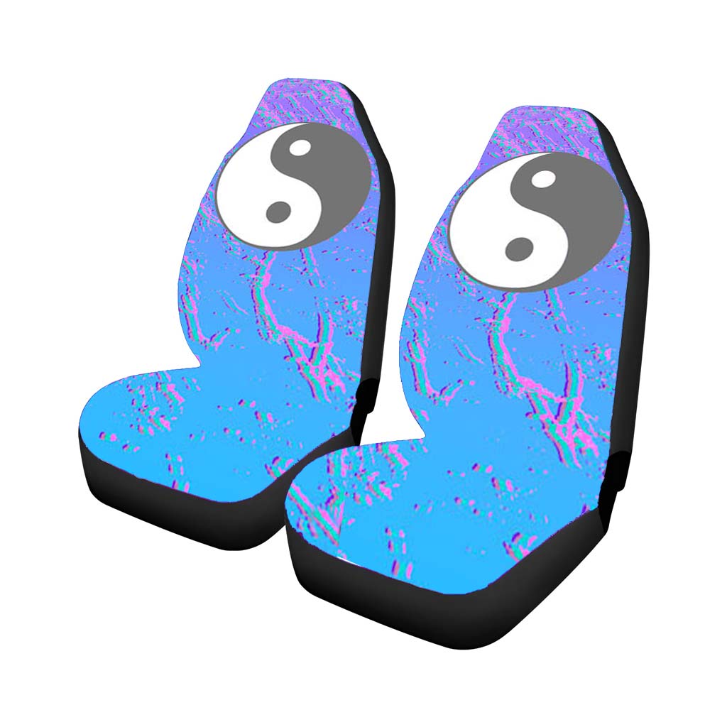 Vaporwave Yin Yang Car Seat Covers