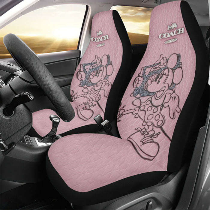 Coach Minnie Mouse Pink Rear Car Seat Covers