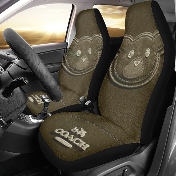 Coach New York Brown Bear Rear Car Seat Covers