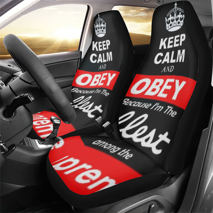 Keep Calm Obey Illest Among Supreme Rear Car Seat Covers