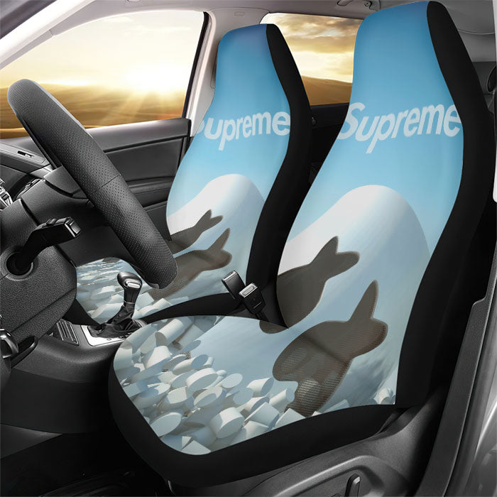 Marshmello Supreme Rear Car Seat Covers