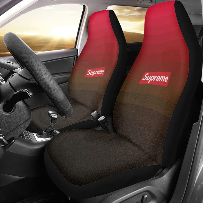 Red Supreme Rear Car Seat Covers