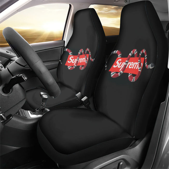 Supreme And Gucci Rear Car Seat Covers