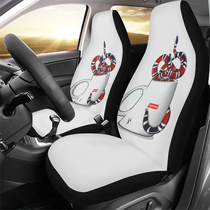 Supreme And Gucci Cup Rear Car Seat Covers