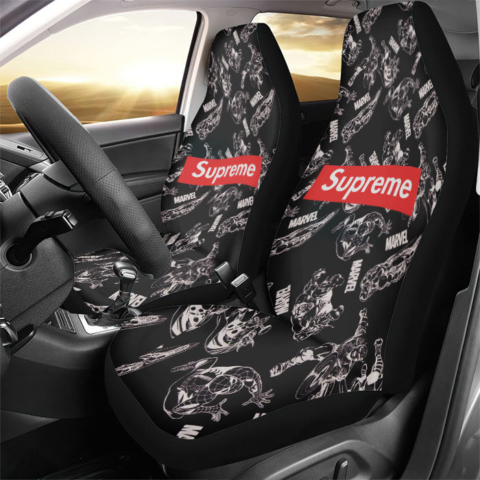 Supreme Bw Marvel Superheroes Rear Car Seat Covers