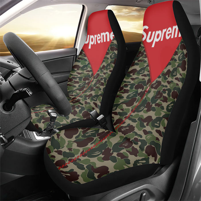 Supreme Camo Rear Car Seat Covers
