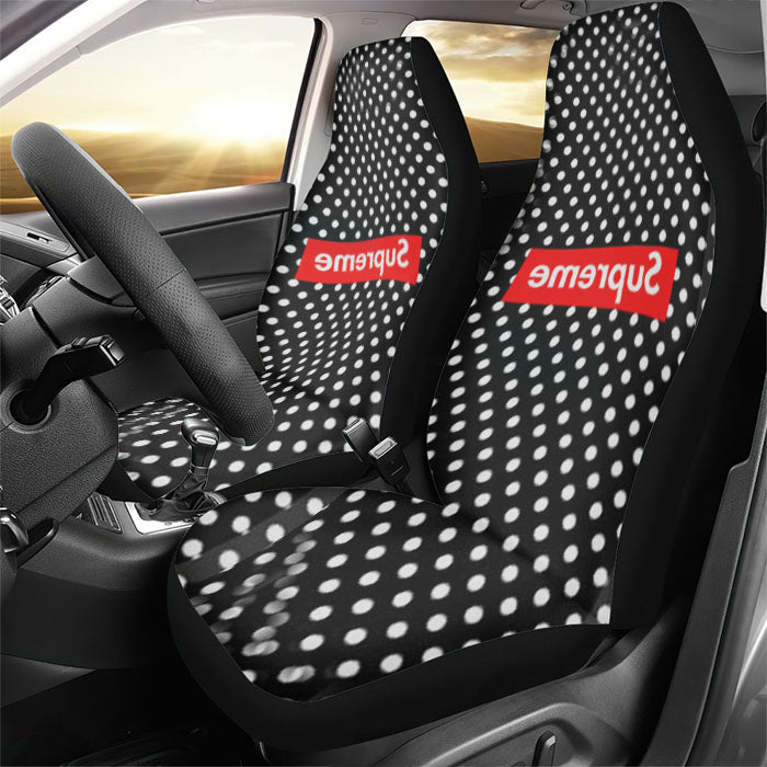 Supreme Clothing Skateboarding Logo Rear Car Seat Covers