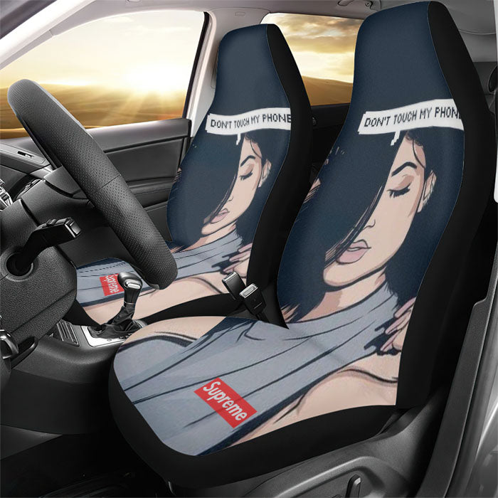 Supreme Dont Touch My Phone Rear Car Seat Covers