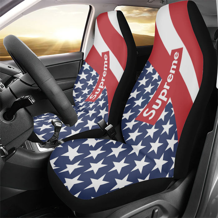 Supreme Flag Rear Car Seat Covers