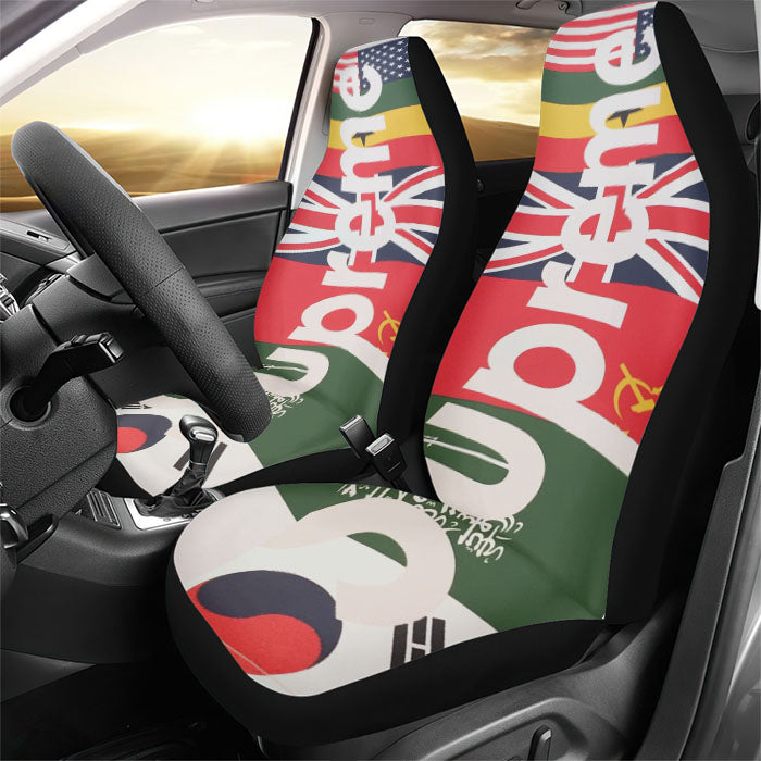 Supreme Flags Box Logo Sticker Rear Car Seat Covers
