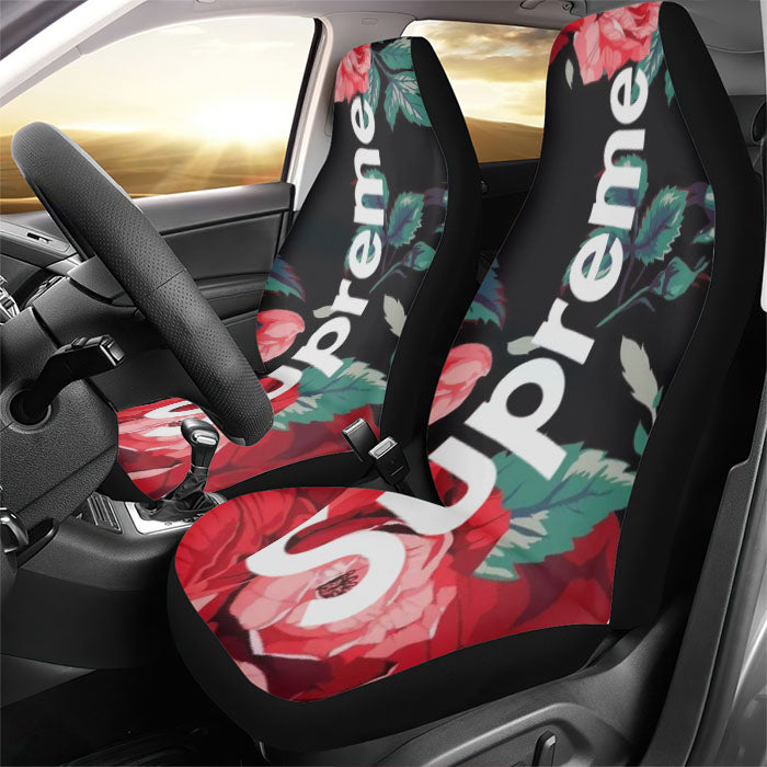 Supreme Flower Rear Car Seat Covers