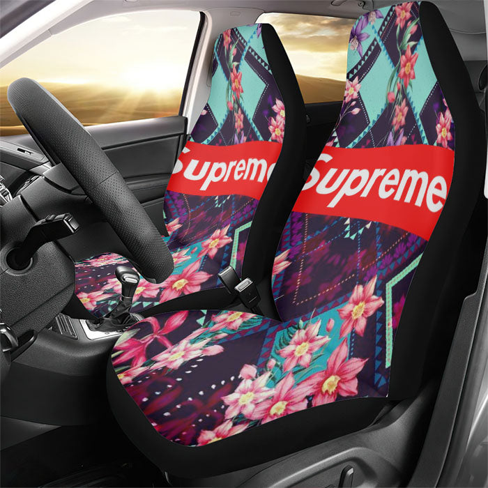 Supreme Flower Art Rear Car Seat Covers