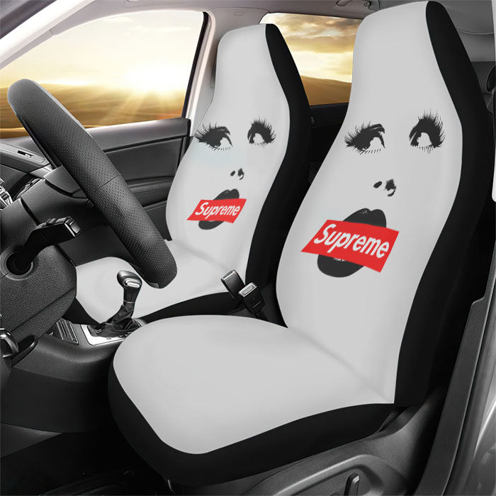 Supreme Girly Black And White Rear Car Seat Covers