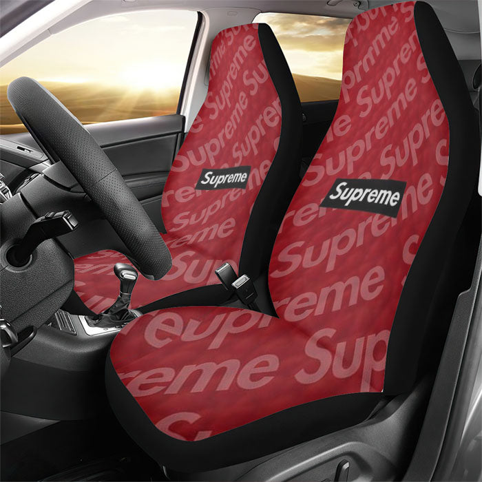 Supreme Logo Collage Rear Car Seat Covers