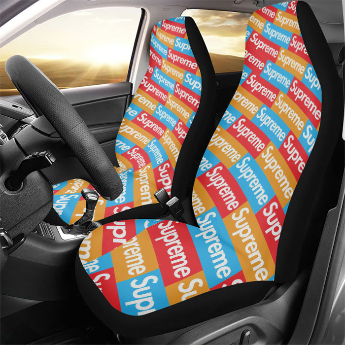 Supreme Pattern Rear Car Seat Covers