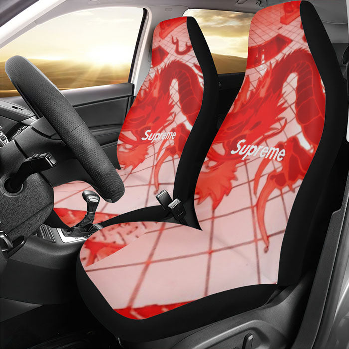 Supreme Red Dragon Rear Car Seat Covers
