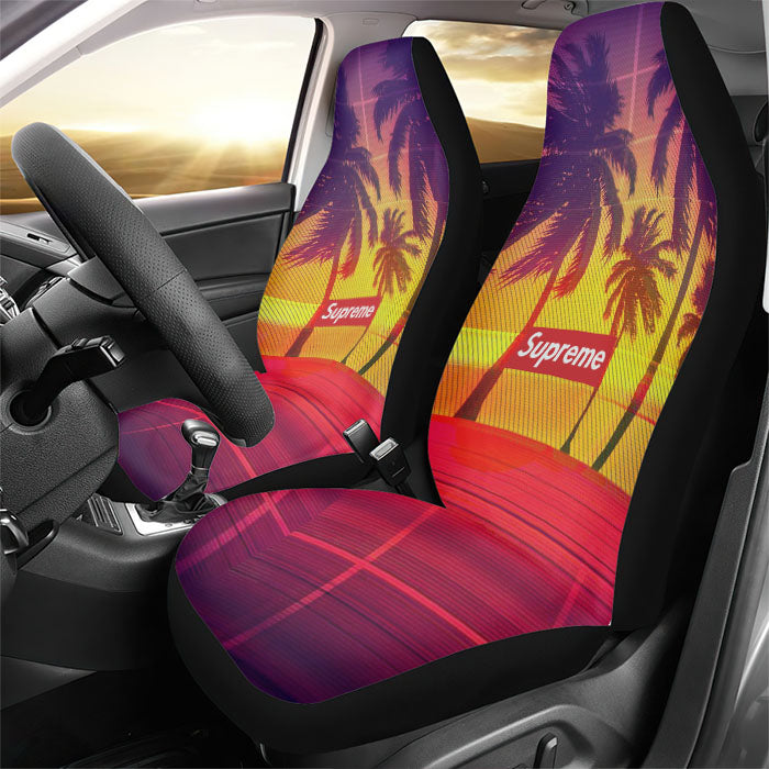 Supreme Retro Palm Rear Car Seat Covers