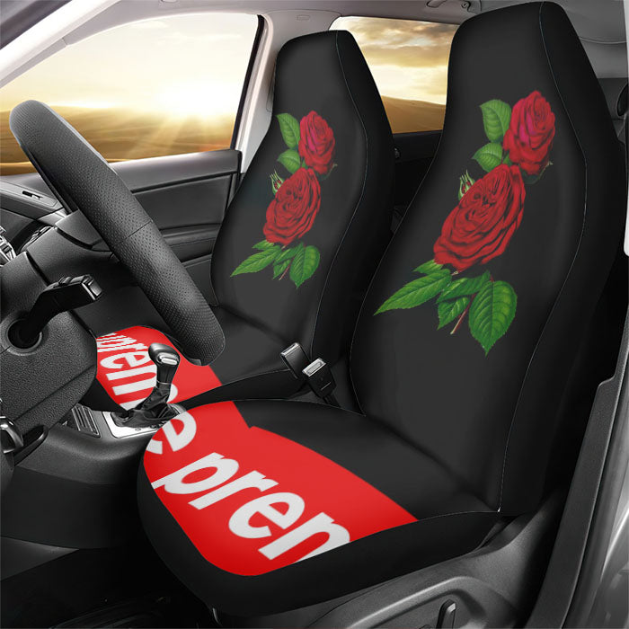 Supreme Rose Fpnt Red Rear Car Seat Covers