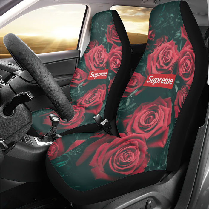 Supreme Roses 2 Rear Car Seat Covers