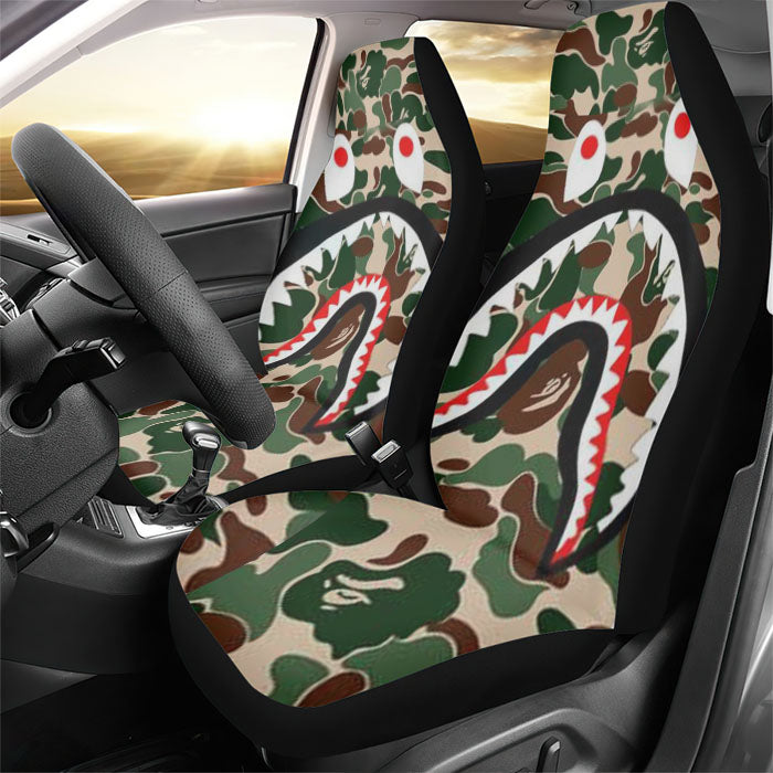 Supreme Shark Green Rear Car Seat Covers