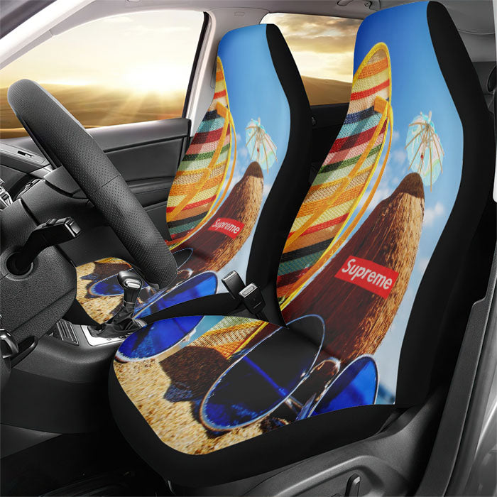 Supreme Summer Coconut Rear Car Seat Covers