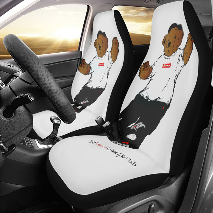 Supreme Unofficial Lo Bear Kick Rocks Rear Car Seat Covers