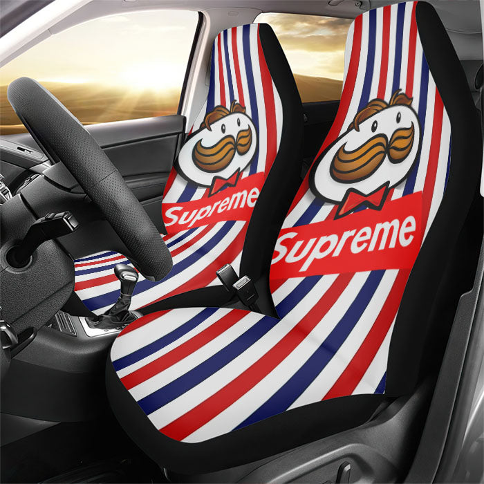 Supreme X Pringles Line Red Rear Car Seat Covers