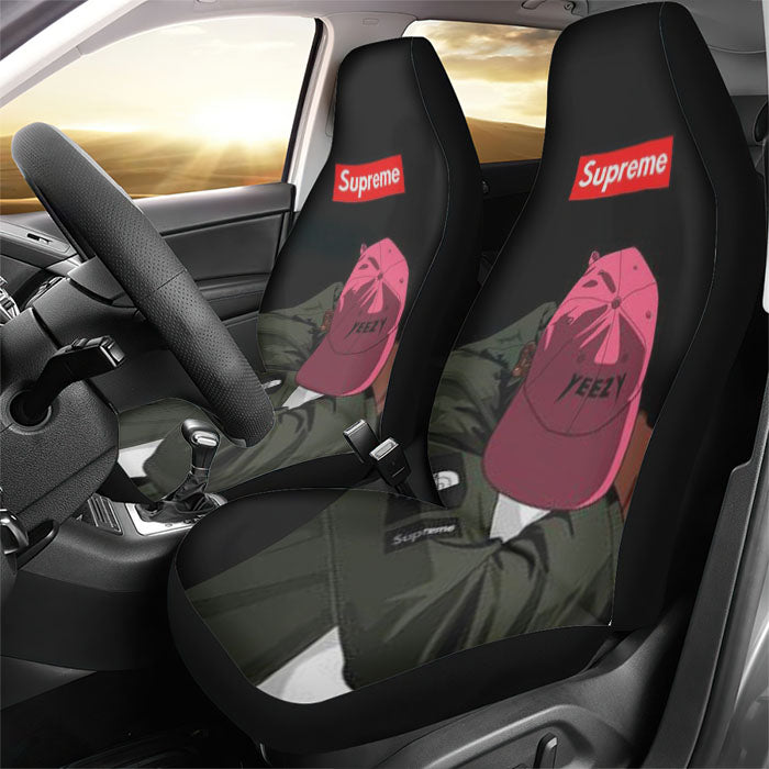 Yeezy Taught Me Supreme Rear Car Seat Covers