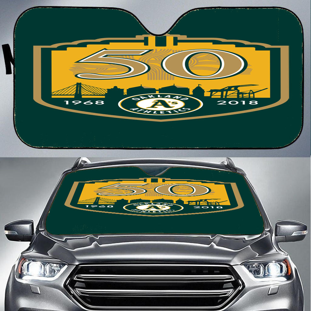 50Th Oakland Athletics Car Auto Sun Shade Windshield Cover
