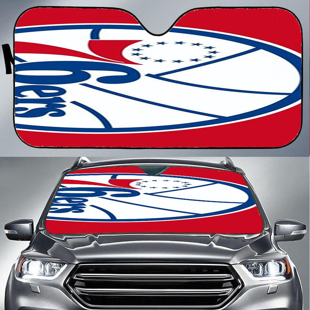 76Ers Blu White Red Car Auto Sun Shade Windshield Cover