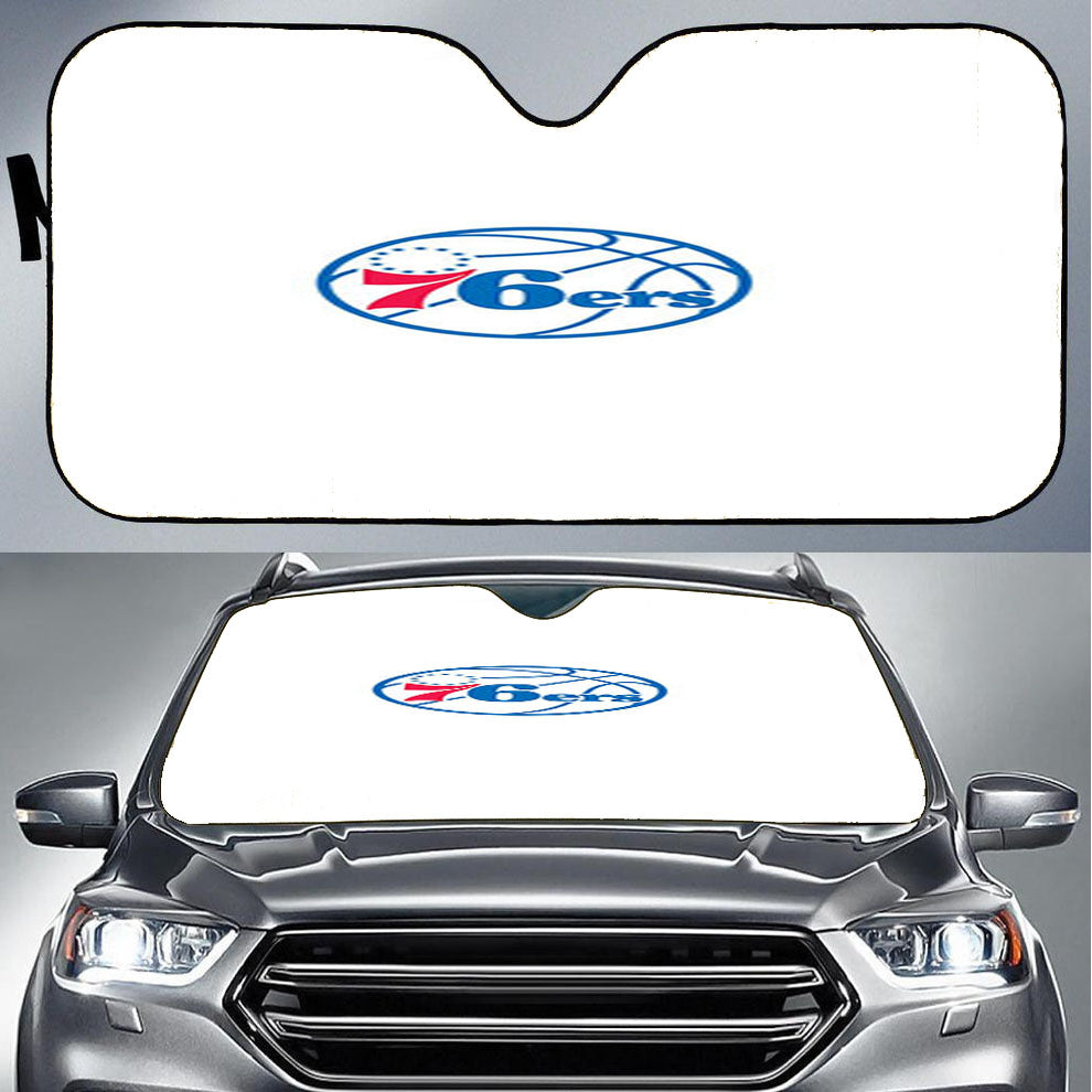 76Ers Partial Primary Car Auto Sun Shade Windshield Cover