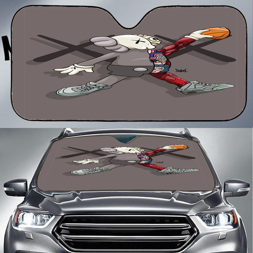 77 Kaws Air Jordan Car Auto Sun Shade Windshield Cover