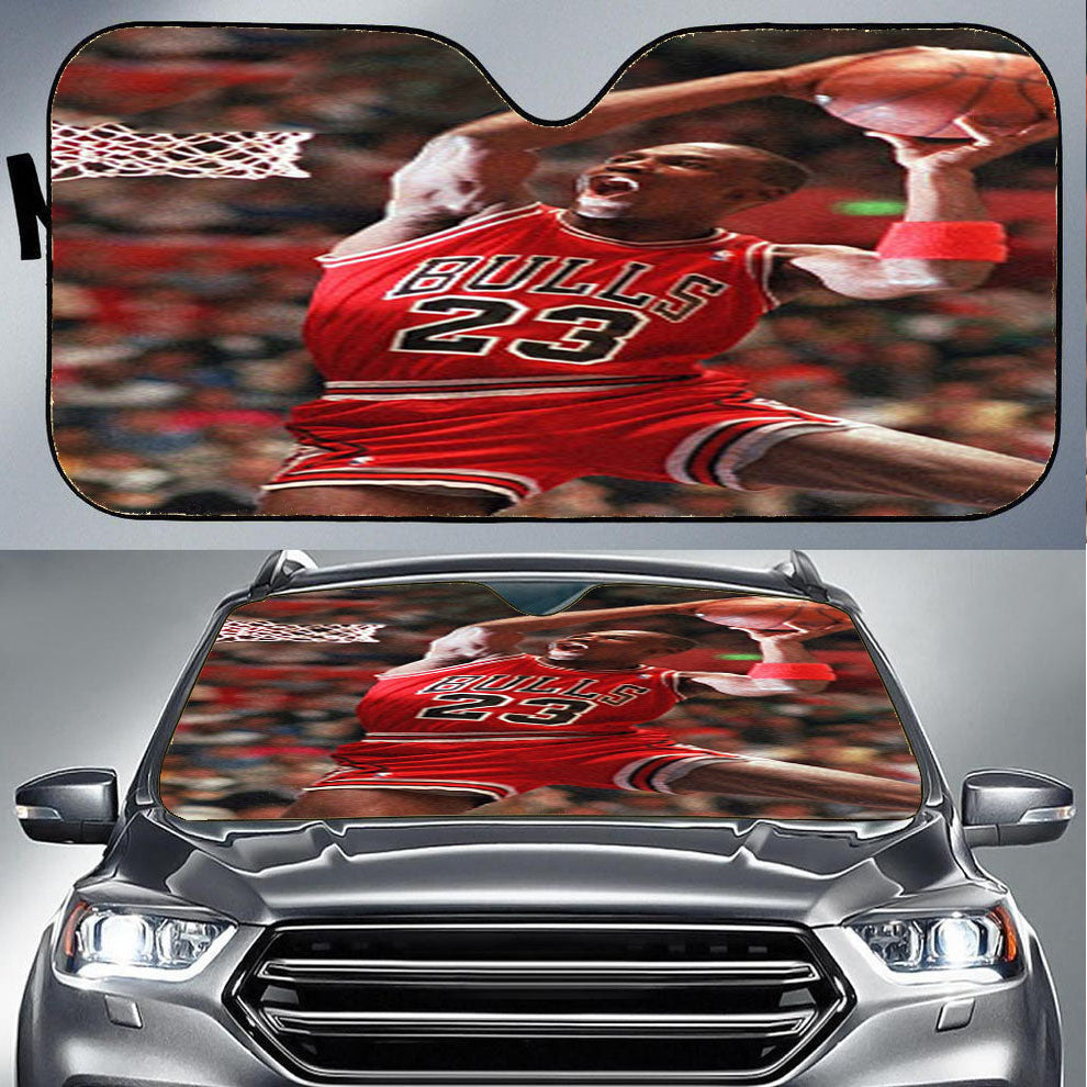 Air Jordan Basketball Car Auto Sun Shade Windshield Cover
