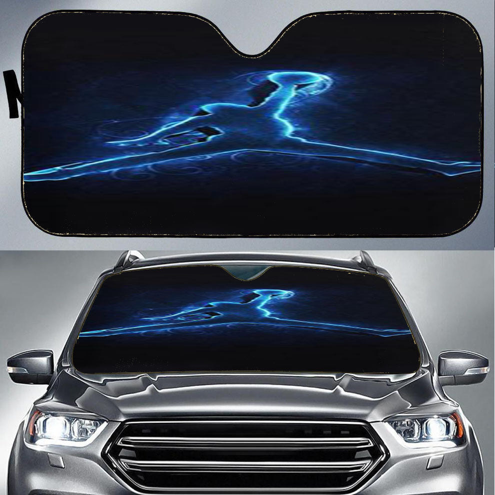 Air Jordan Logo Neon Car Auto Sun Shade Windshield Cover