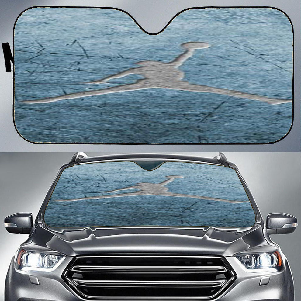 Air Jordan Steel Texture Logo Car Auto Sun Shade Windshield Cover