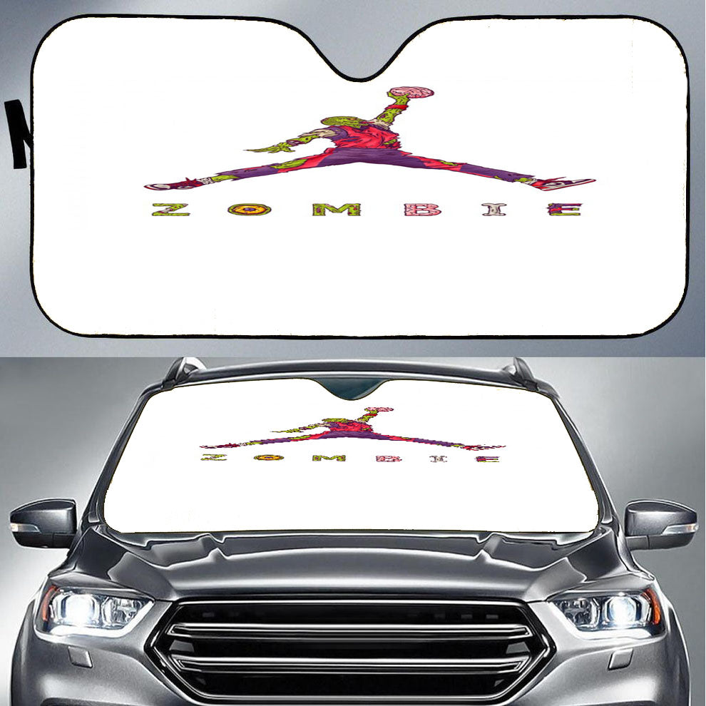 Air Jordan Zombie Car Auto Sun Shade Windshield Cover