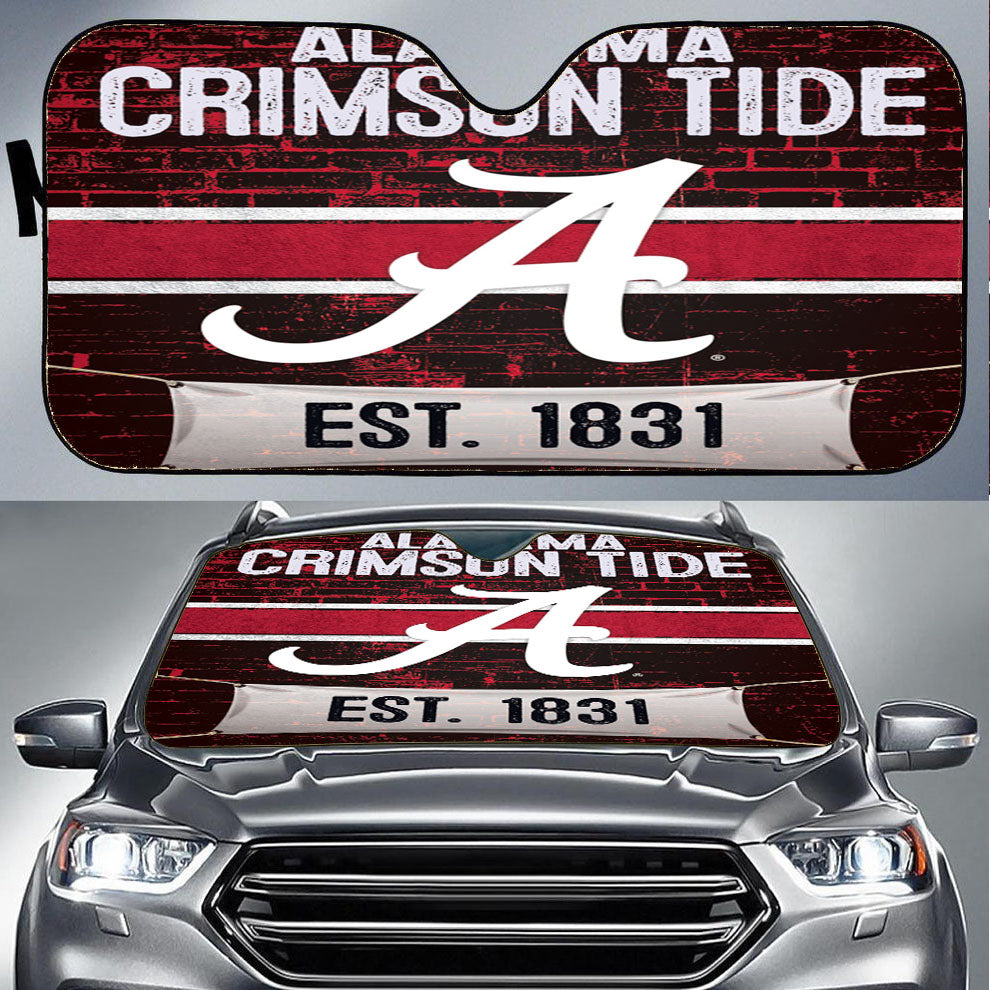 Alabama Crimson Tide Est 1831 Car Auto Sun Shade Windshield Cover