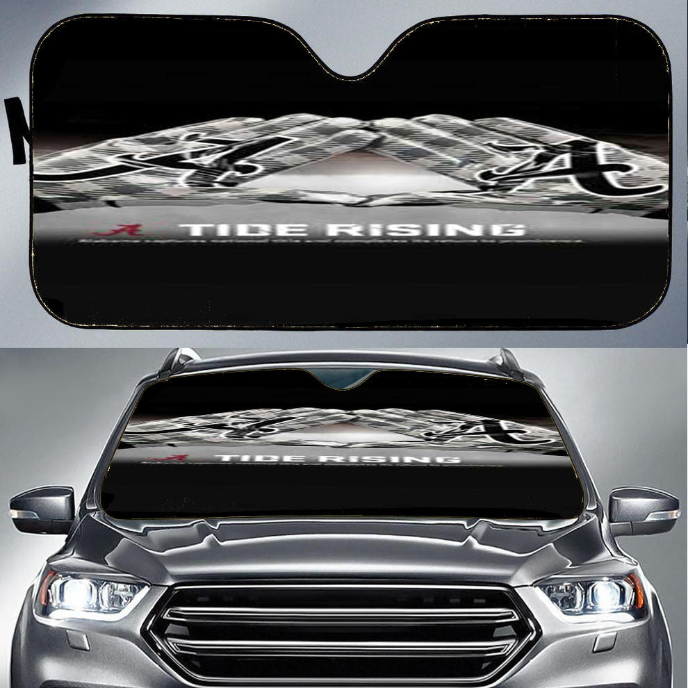 Alabama Crimson Tide Gloves Rising Car Auto Sun Shade Windshield Cover