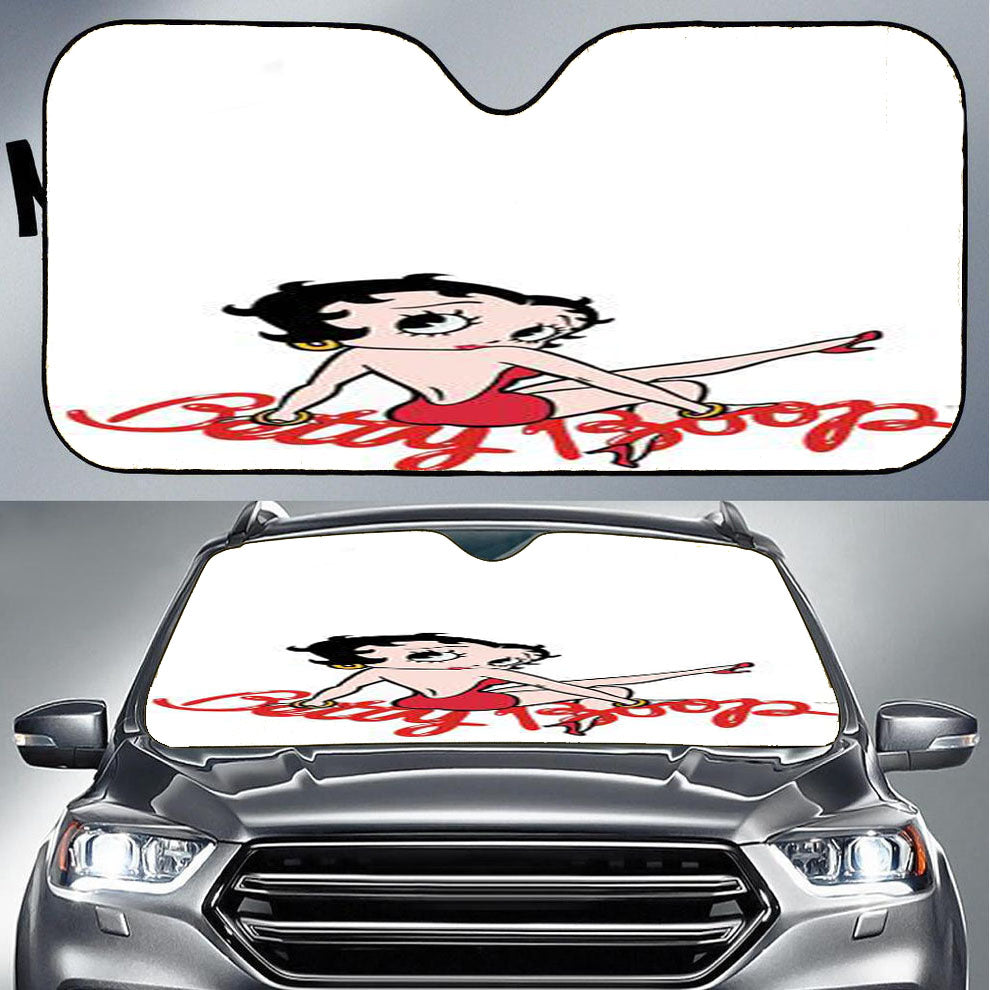 Betty Boop Sexy Red Dress Car Auto Sun Shade Windshield Cover
