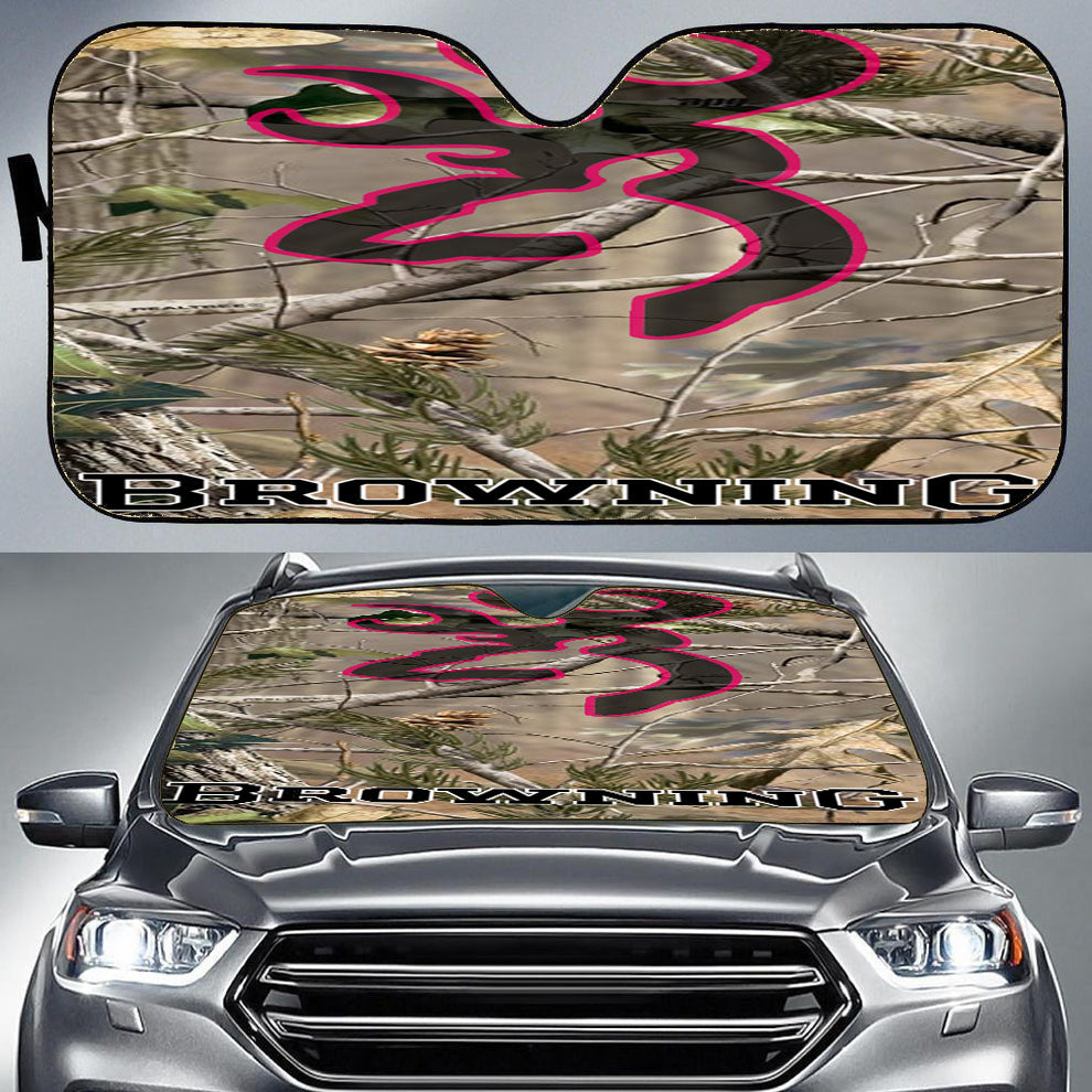 Browning Deer Camo Car Auto Sun Shade Windshield Cover