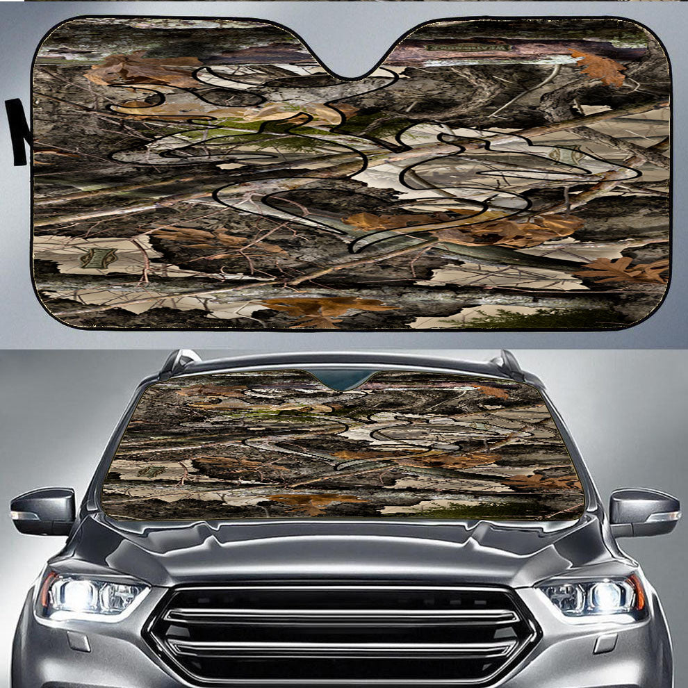 Browning Deer Love Car Auto Sun Shade Windshield Cover
