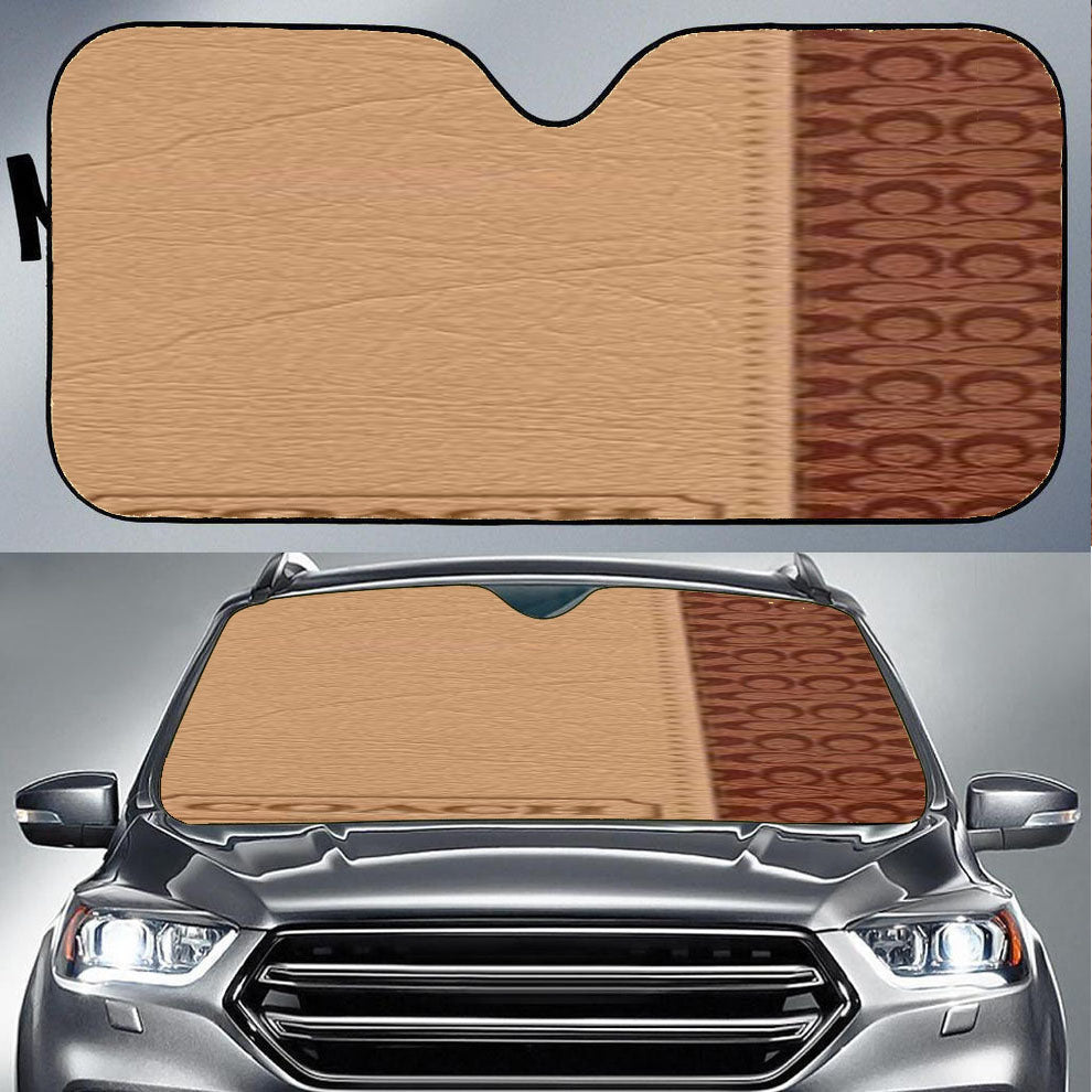 Coach Brown Car Auto Sun Shade Windshield Cover