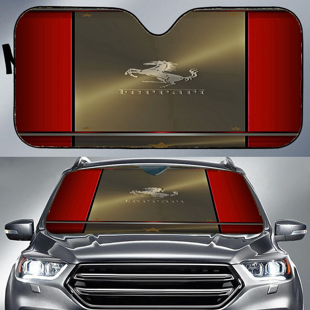 Ferrari Luxury Red Car Auto Sun Shade Windshield Cover