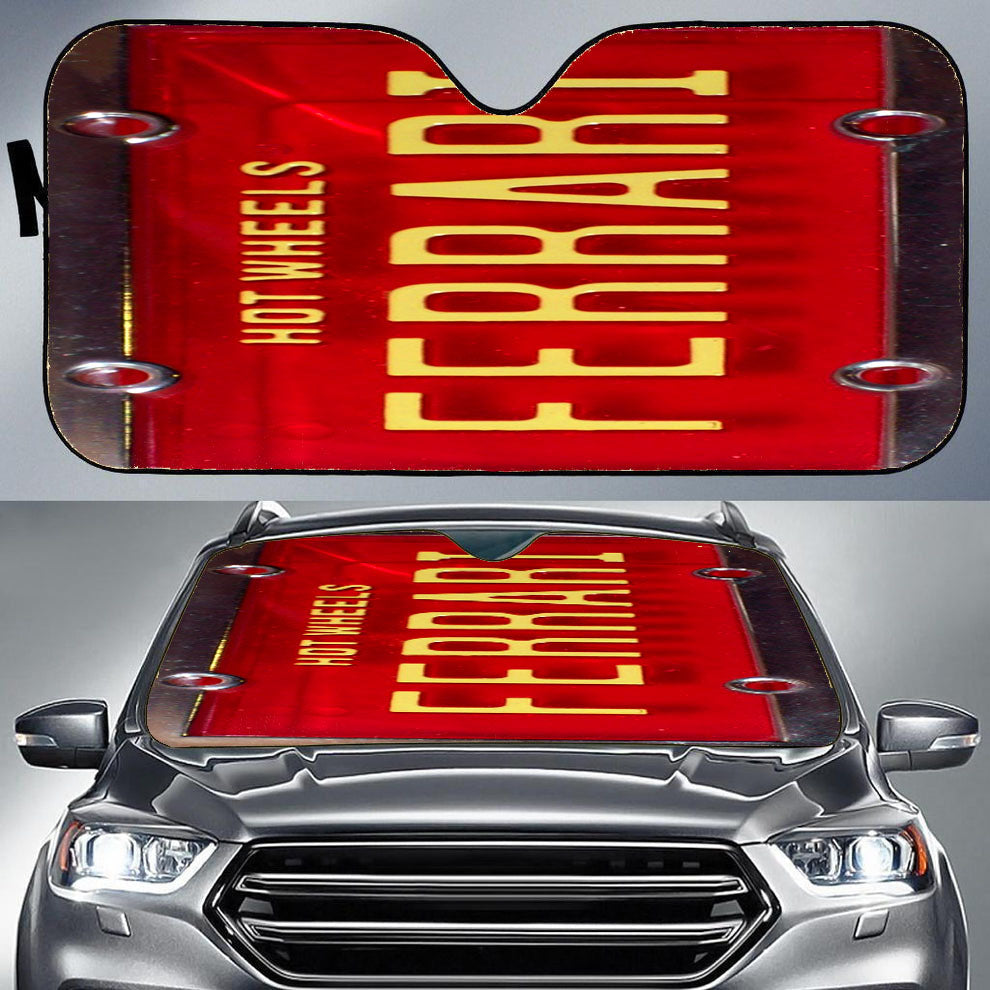 Hot Wheels Ferrari Car Auto Sun Shade Windshield Cover