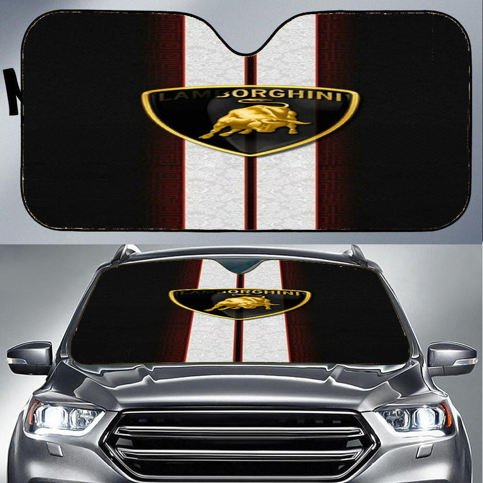 Lamborghini Silver Car Auto Sun Shade Windshield Cover