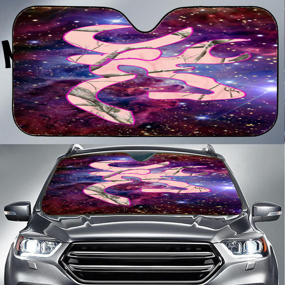 Love Browning Deer Camo Girl Car Auto Sun Shade Windshield Cover