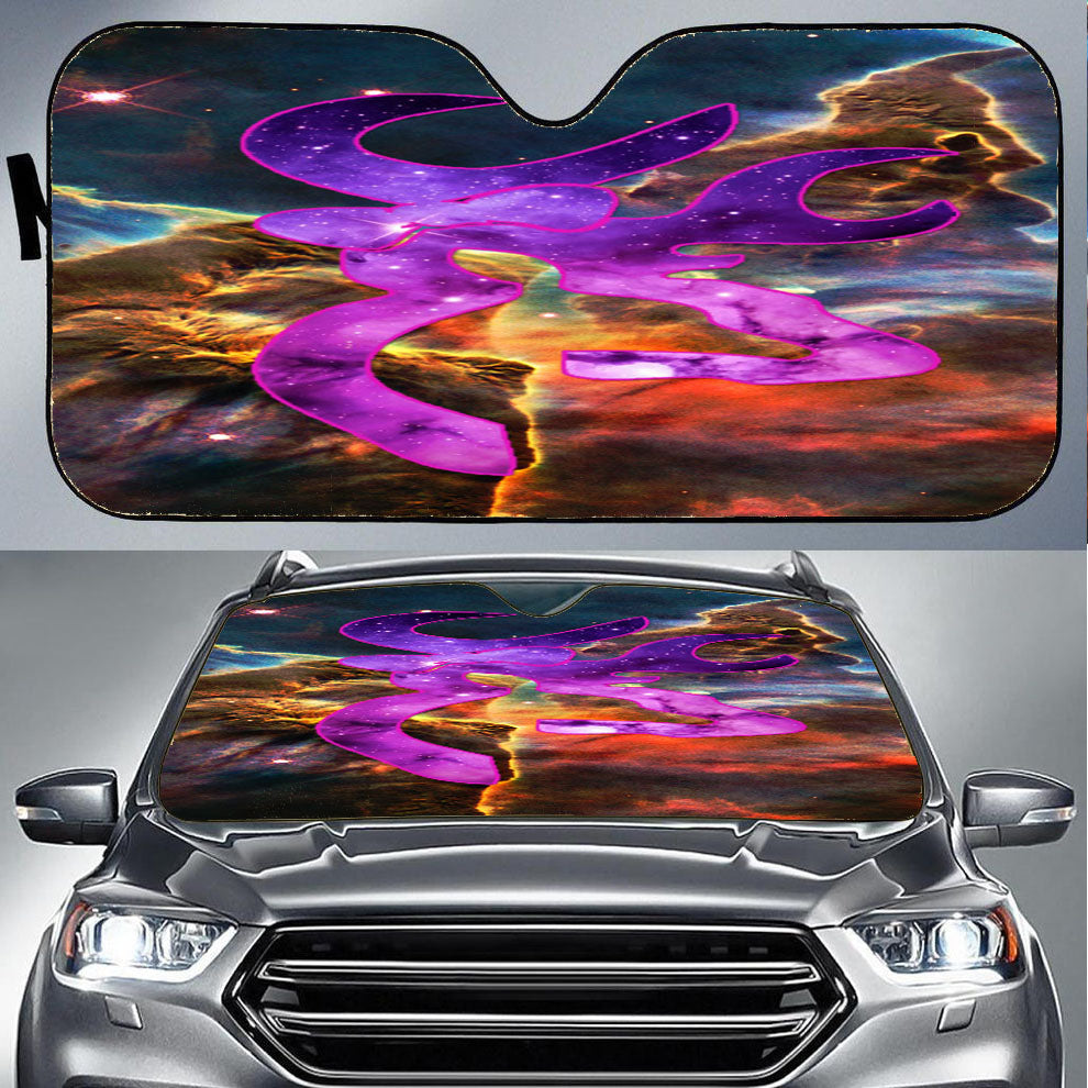 Love Browning Deer Camo Girl 2 Car Auto Sun Shade Windshield Cover